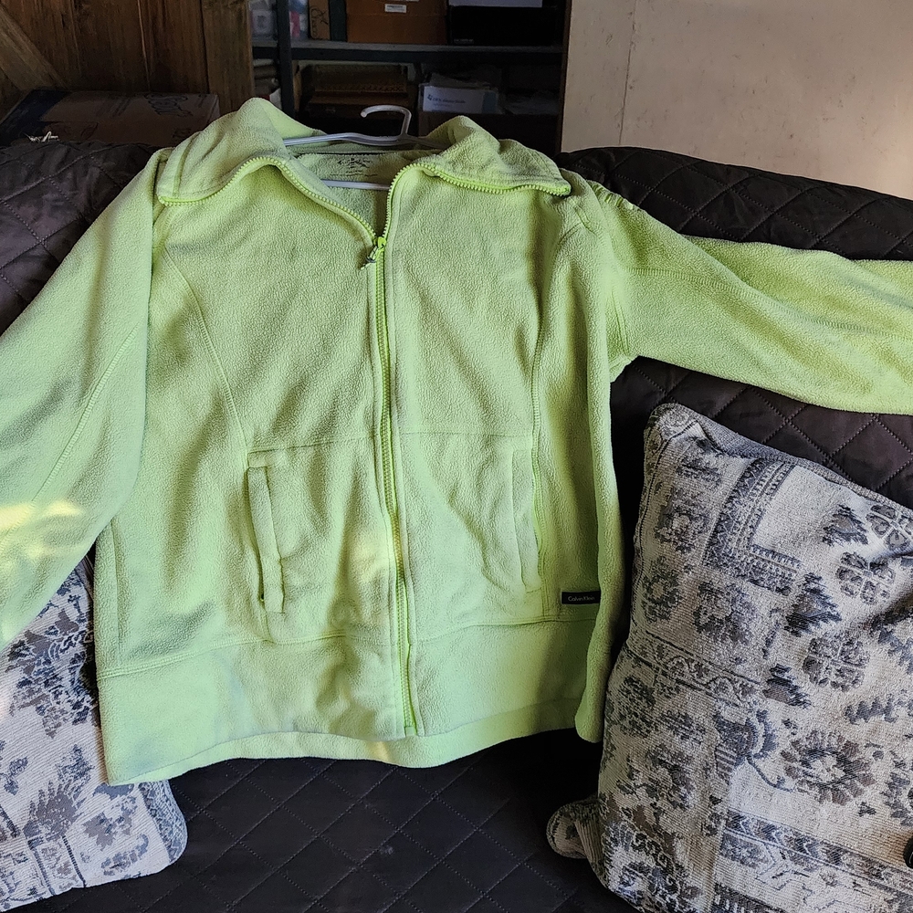 Calvin Klein Lime Green Zip-Up Jacket
